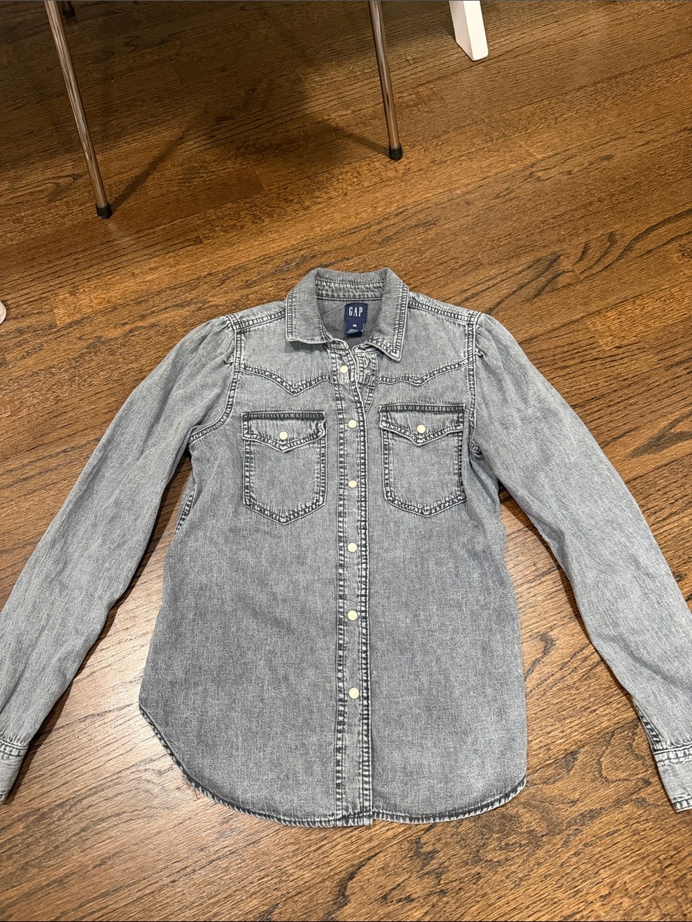 Button down denim top